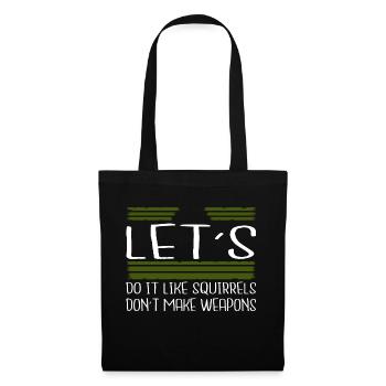 1960s fun funny dictons flower power green joke - Sac en tissu - noir - Devant