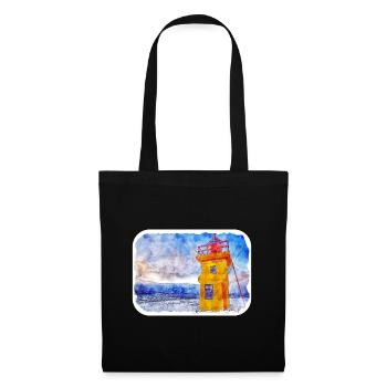 Islande croquis à l’aquarelle dessin à la main illustration - Sac en tissu - noir - Devant