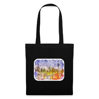 Florida USA Watercolor Sketch Drawn Illustration - Tote Bag - black - Front