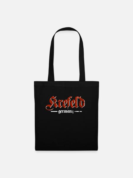 Krefeld altdeutsch - Stoffbeutel - Schwarz
