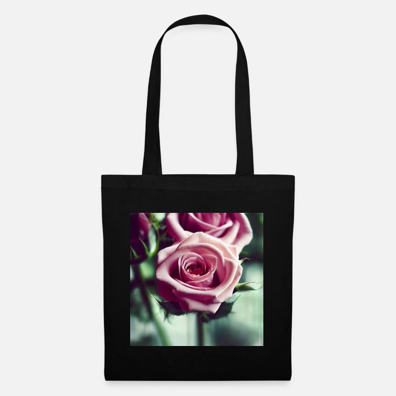 Roses - Stoffbeutel - Schwarz