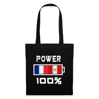 Pérou et France Power 100 % - Sac en tissu - noir - Devant