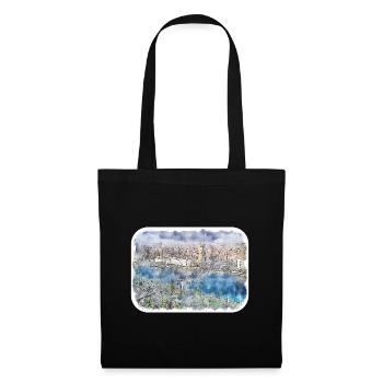 Cairo Egypt Watercolor Sketch Drawn Illustration - Tote Bag - black - Front