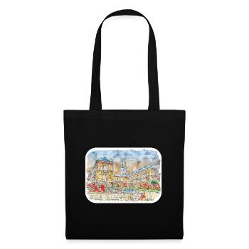 Spain Watercolor Sketch Hand Drawn Illustration - Tote Bag - black - Front