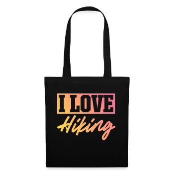 I love hiking - Tote Bag - black - Front