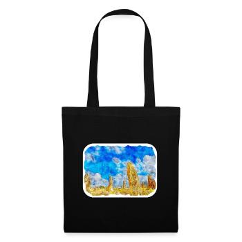 Australie Aquarelle Esquisse Dessinée à la Main Peinture - Sac en tissu - noir - Devant