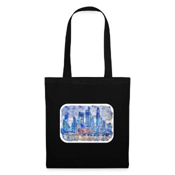 Singapore Watercolor Sketch Hand Drawn Painting - Tote Bag - black - Front