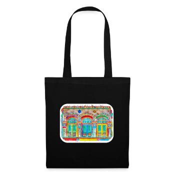 India Landmark Watercolor Sketch Paint Illustratio - Tote Bag - black - Front