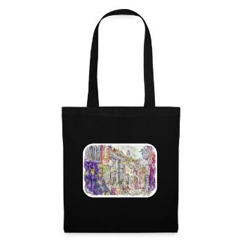 England UK Watercolor Sketch Painting Illustration - Tote Bag - black - Front