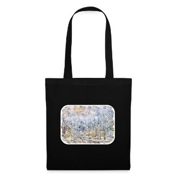 Autriche Aquarelle Esquisse Dessinée à la main Illustration - Sac en tissu - noir - Devant