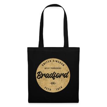 Logo rond vintage Bradford UK 1974 - Sac en tissu - noir - Devant