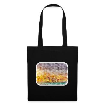 Istanbul Turkey Watercolor Sketch Illustration - Tote Bag - black - Front
