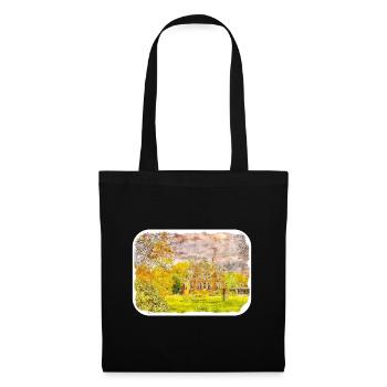 Allemagne Aquarelle Esquisse Dessinée à la main Illustration - Sac en tissu - noir - Devant