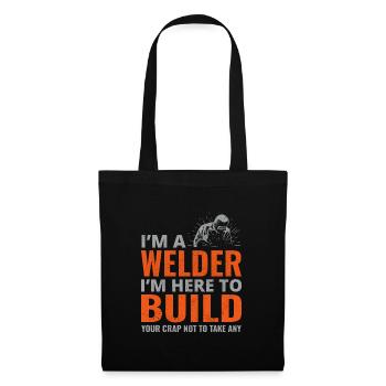 Weld Welding Welder Metal Construction Ironworker - Tote Bag - black - Front