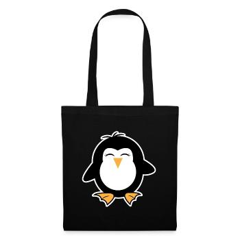 Zoo Animal Pingouin Oiseau Doux Oiseau de Mer - Sac en tissu - noir - Devant