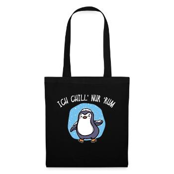 Pinguin Kälte Schnee Statement Tier Vogel Eis - Stoffbeutel - Schwarz - Vorne