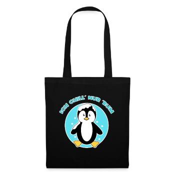 Pinguin Eis Kälte Seevogel Schnee Tier Südpol - Stoffbeutel - Schwarz - Vorne