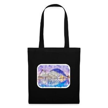Spain Watercolor Sketch Hand Drawn Illustration - Tote Bag - black - Front
