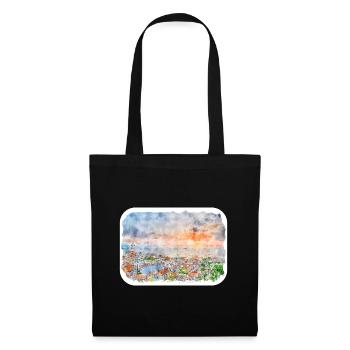 Mexique Aquarelle Esquisse Dessinée à la main Illustration - Sac en tissu - noir - Devant
