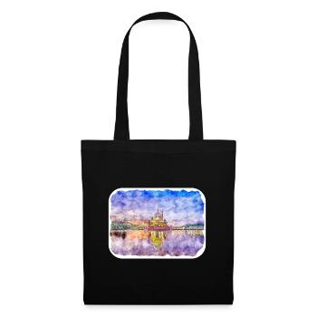 Malaisie Aquarelle Esquisse Dessinée à la Main Illustration - Sac en tissu - noir - Devant
