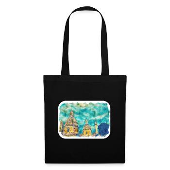 Rome Italie croquis aquarelle peinture dessinée à la main - Sac en tissu - noir - Devant