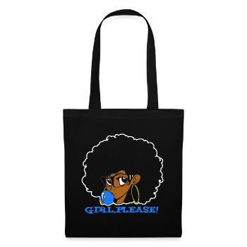GIRL, PLEASE! - Sac en tissu - noir - Devant