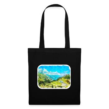 Indonésie Croquis Aquarelle Peinture Dessinée À La Main - Sac en tissu - noir - Devant