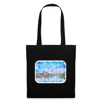 Helsinki Finland Watercolor Sketch Illustration - Tote Bag - black - Front