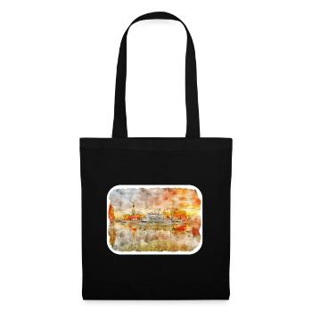 Saint-Pétersbourg Russie Aquarelle Esquisse Dessinée Illus - Sac en tissu - noir - Devant