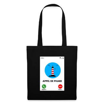 Appel de phare - Sac en tissu - noir - Devant
