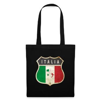 Italien Wappen Flaggen Design - Stoffbeutel - Schwarz - Vorne