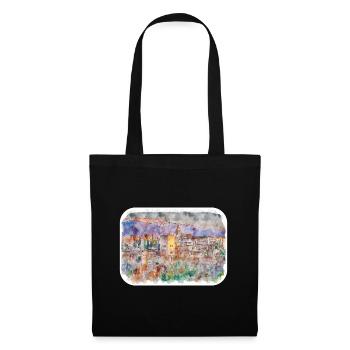 Granada Spain Watercolor Sketch Illustration - Tote Bag - black - Front