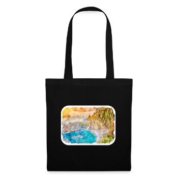 California Usa Watercolor Sketch Illustration - Tote Bag - black - Front