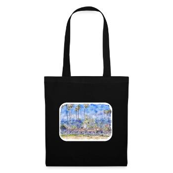 California Usa Watercolor Sketch Drawn Illustratio - Tote Bag - black - Front