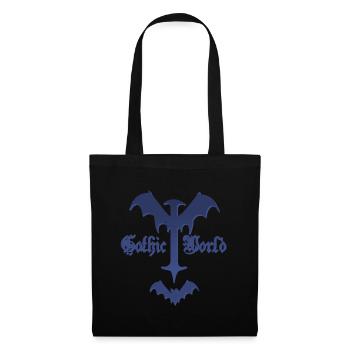 gothic design, Sprüche, Kreuze, Dämonenflügel - Stoffbeutel - Schwarz - Vorne