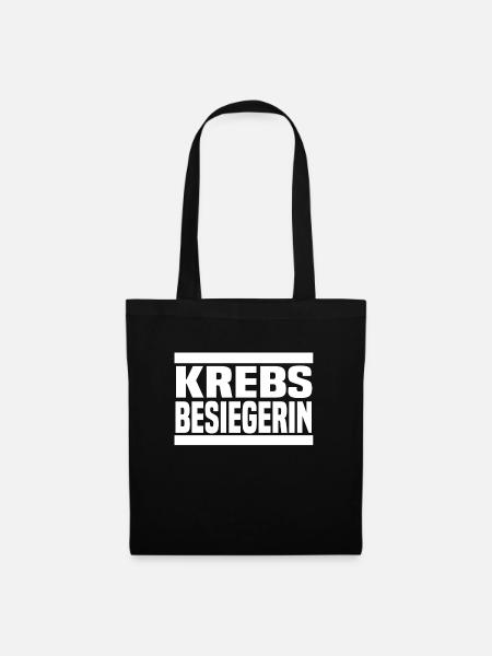 krebsbesiegerin - Stoffbeutel - Schwarz