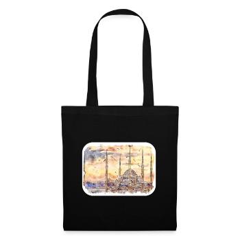 Istanbul Turkey Watercolor Sketch Illustration - Tote Bag - black - Front
