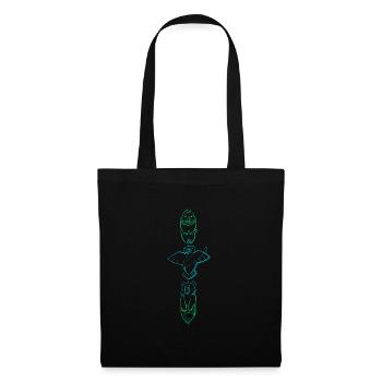 Animal-totem sketch - Sac en tissu - noir - Devant