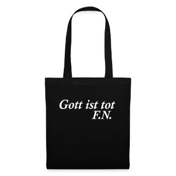 gott ist tot 02 - Stoffbeutel - Schwarz - Vorne