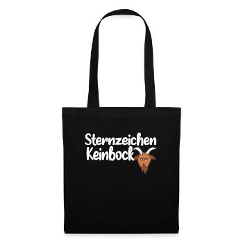 sternzeichen keinbock - Stoffbeutel - Schwarz - Vorne