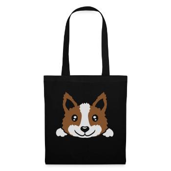 Concevoir un petit chien mignon - Sac en tissu - noir - Devant