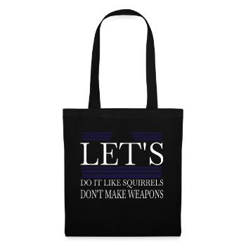 hippy jokes anti war peace sign gift idea - Tote Bag - black - Front