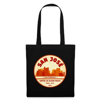 San Jose Retro City Badge California - Tote Bag - black - Front
