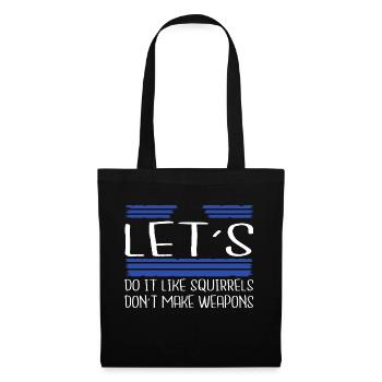 citation drôle anniversaire bday 60s oiseaux blagues anti guerre - Sac en tissu - noir - Devant