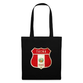 Tacna Peru Wappen Flaggen Design - Stoffbeutel - Schwarz - Vorne