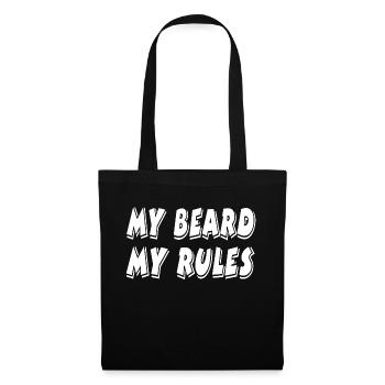 barbe - Sac en tissu - noir - Devant