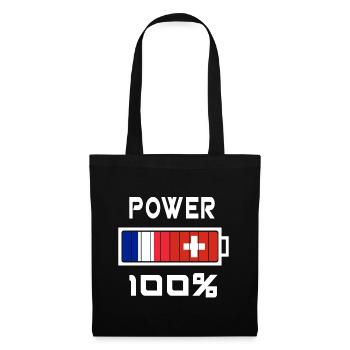 La Suisse et France Power 100 % - Sac en tissu - noir - Devant