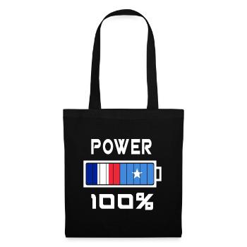 La Somalie et France Power 100 % - Sac en tissu - noir - Devant