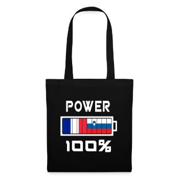 Slovenia and France Power 100% - Tote Bag - black - Front