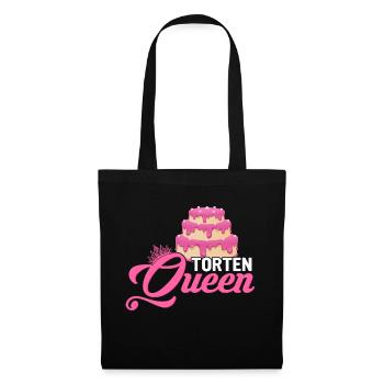 Torten Queen Konditor Torten Bäckerin - Stoffbeutel - Schwarz - Vorne